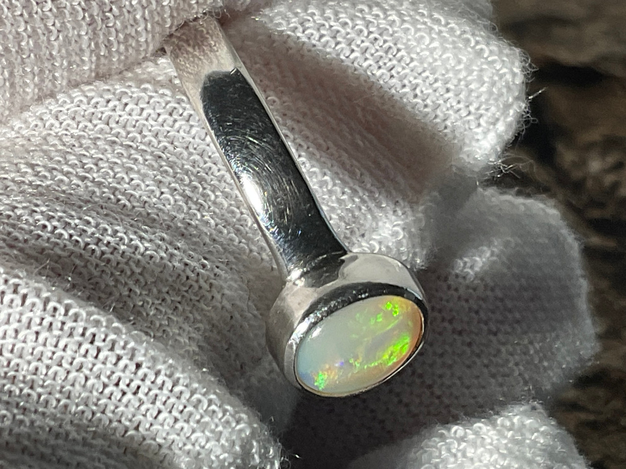 Natural Australian Coober Pedy Opal Ring 13.60 Carat